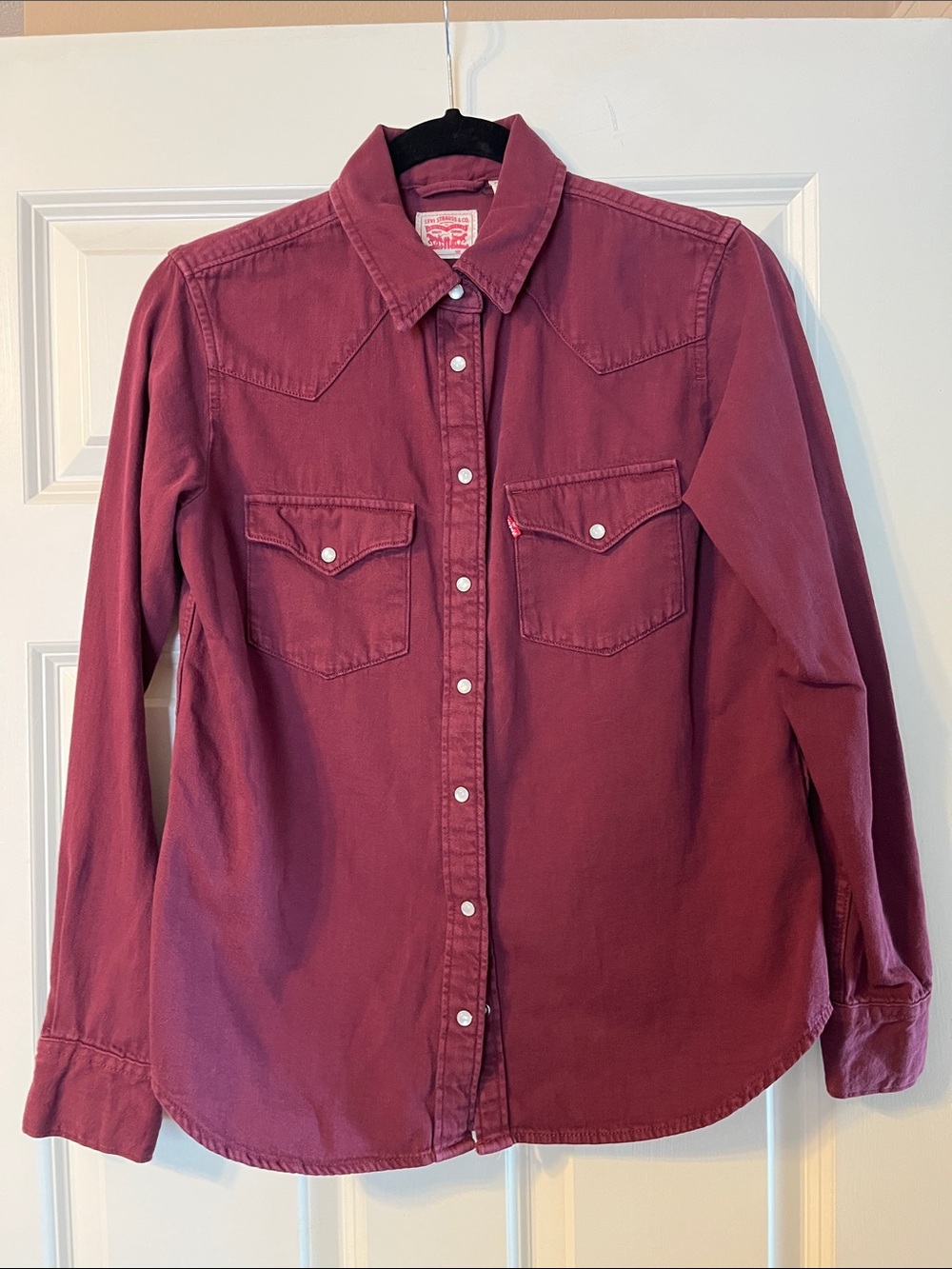 NWOT Levi's Deep Burgundy Button-Up Shirt